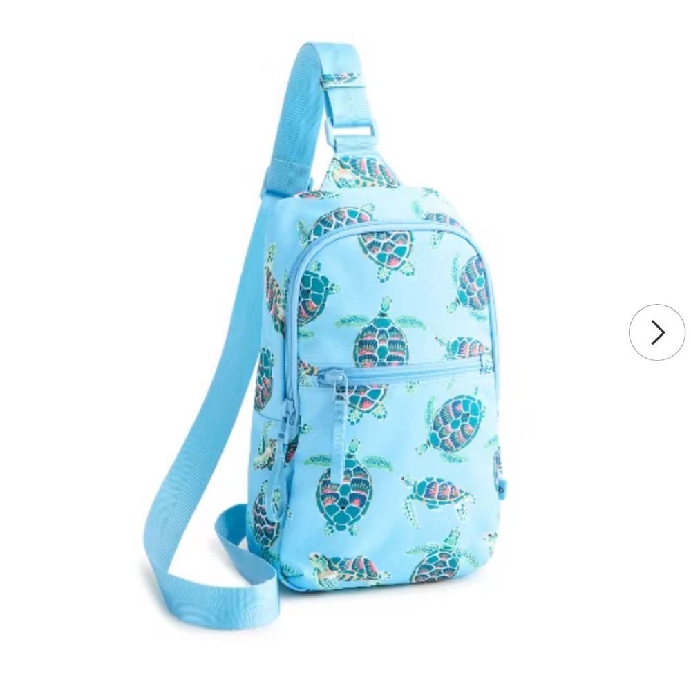 Vera Bradley Women's Outlet Lighten Up Essential Sling Backpack Sea Turtles